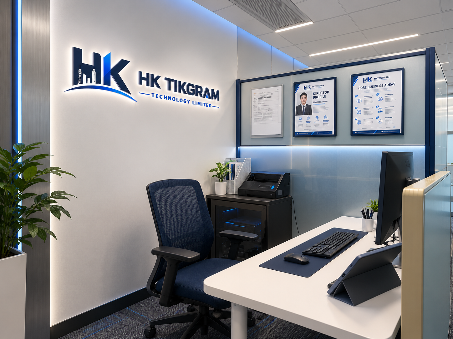 Design concept for HK TIKGRAM’s workspace and brand wall